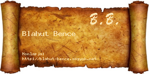 Blahut Bence névjegykártya